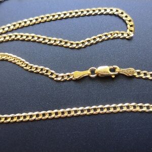 14k Cuban Solid Gold Chain Necklace